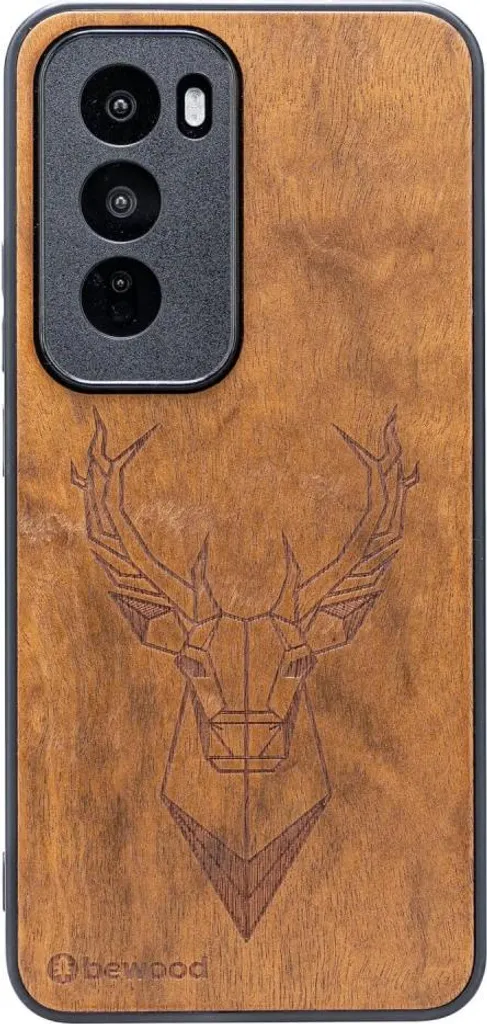 Cover Lusso Bewood Imbuia Deer per Oppo Reno 12 5G | Design in Legno