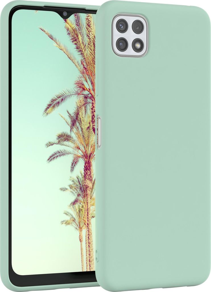 EAZY CASE Silikonhülle für Samsung Galaxy A22 5G Silikon Backcover Schutz in Grün