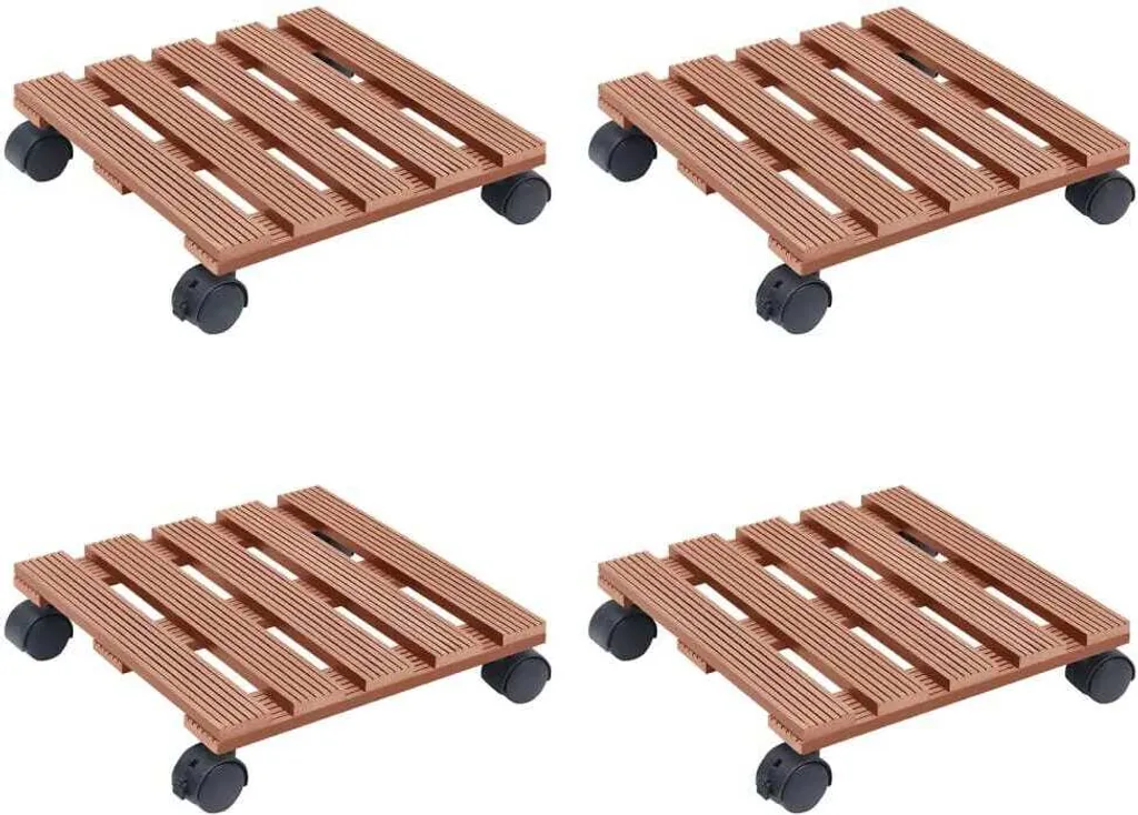 Plateau Mobile pour Plantes Intérieur et Extérieur 30 cm - 4 pcs