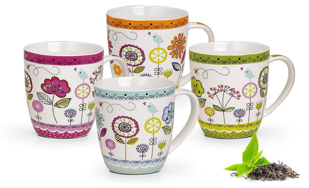 matches21 Tasses Tasses à café Motif fleurs multicolores Image du produit 
