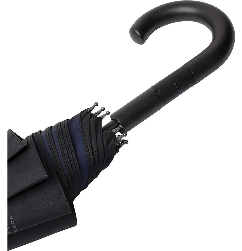 Grand parapluie de marche noir Hackett : le classique indispensable Homme - 3