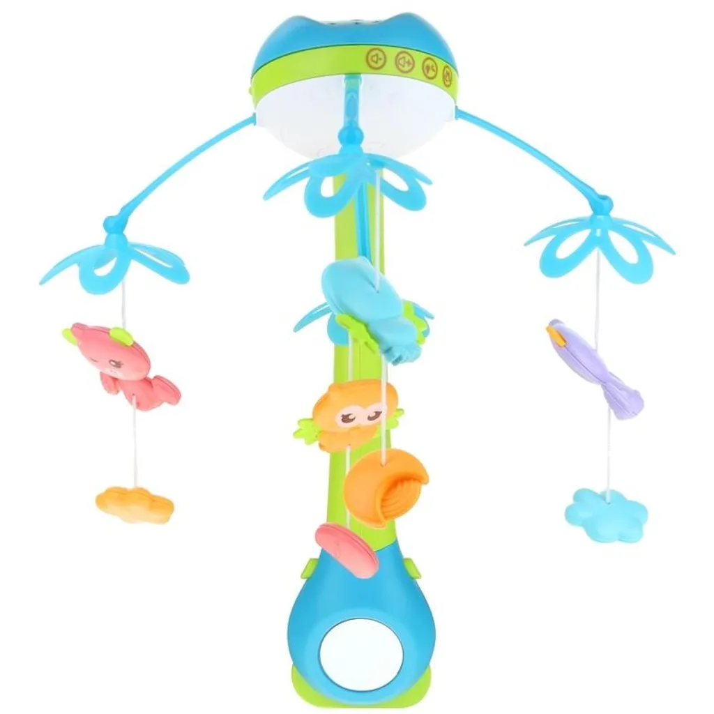 Solution sommeil bébé : Carrousel musical avec projecteur bleu nuit