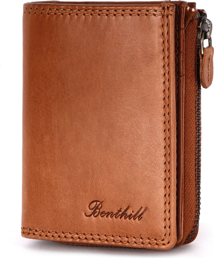 Benthill Kleine Geldbörse Echt Leder - Geldbeutel mit RFID Produktbild 