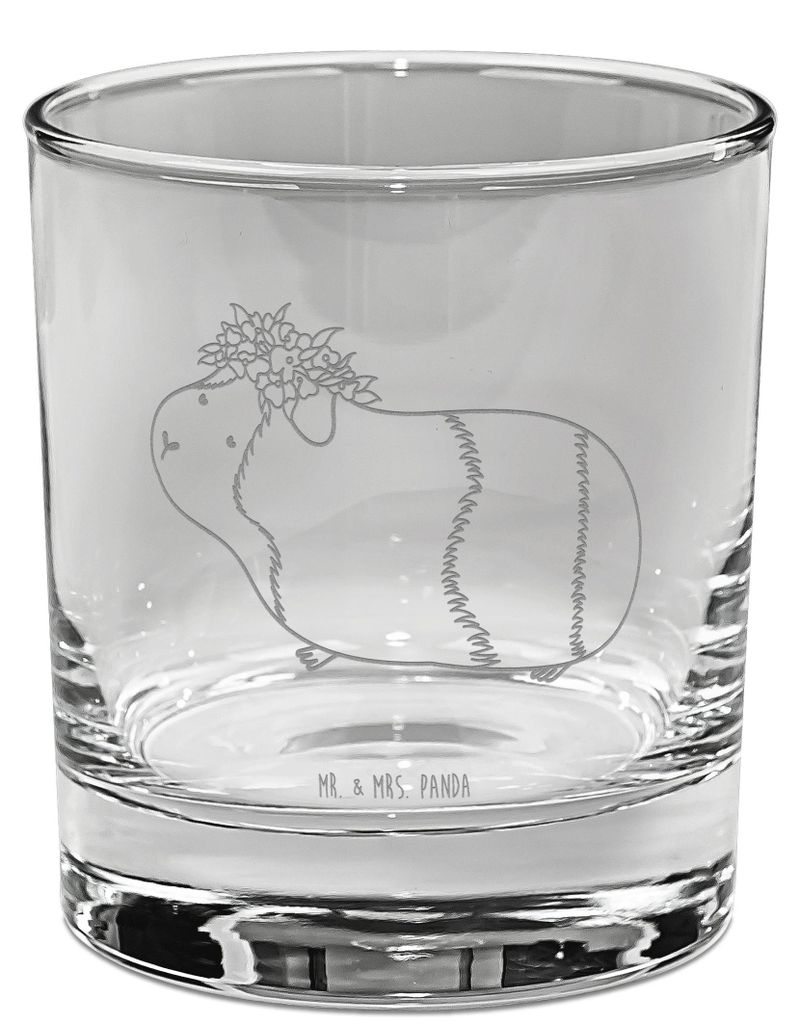 Mr. & Mrs. Panda Tumbler Glas Meerschweinchen Weisheit - Transparent - Geschenk, Bourbon, Whiskeyglas, Wunder, Motivation, Spruch, Whiskyglas, Scot...