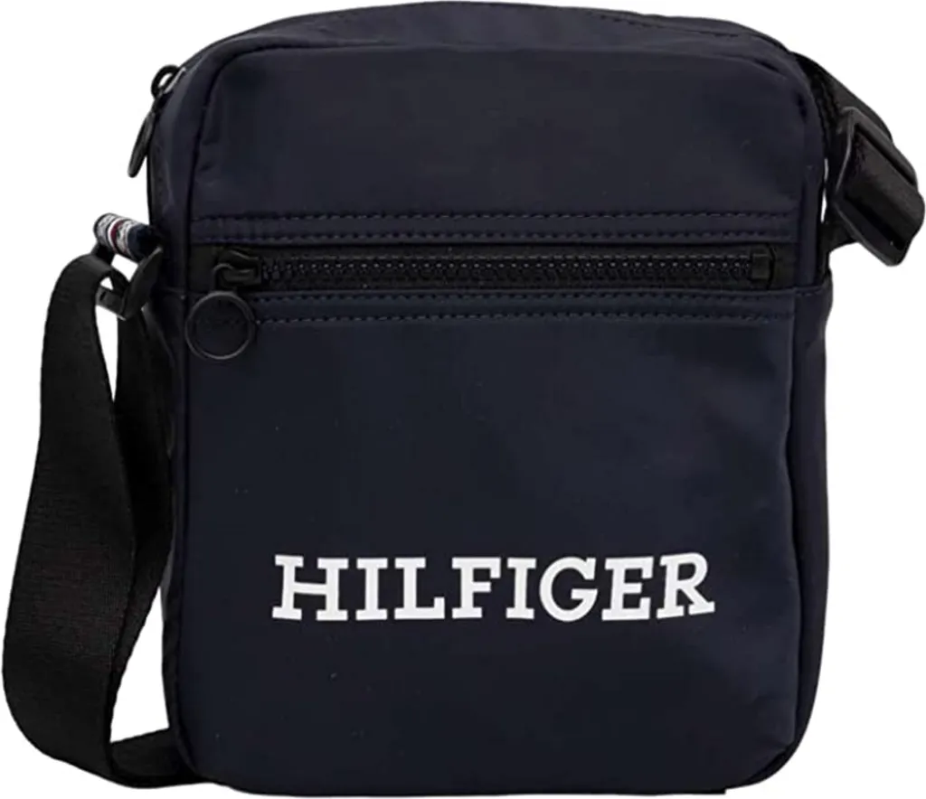 Tommy Hilfiger Cravate en Soie Bleue Marine Design Classique à Rayures