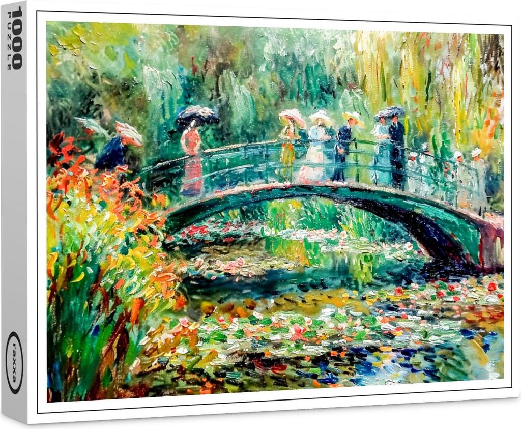 raxxa Premium-Puzzle "People on garden bridge with water lilies", 1000 Teile
