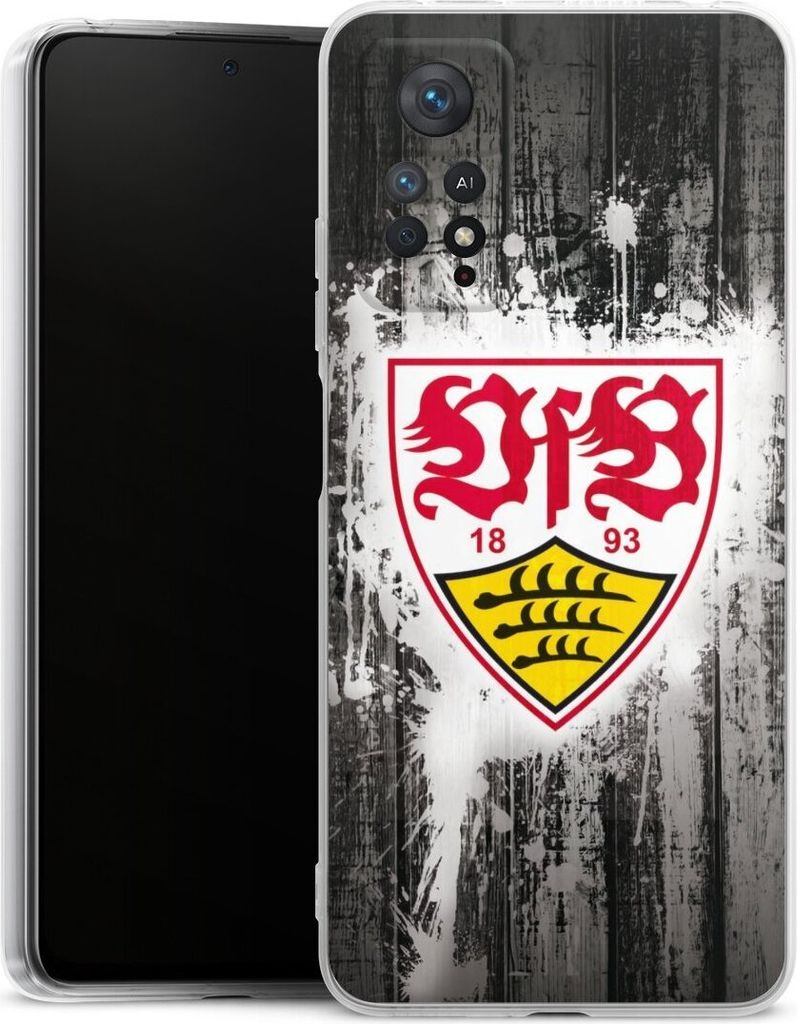 DeinDesign Handyhülle für Xiaomi Redmi Note 11 Pro 5G Silikon Hülle Case Smartphone Schutzhülle Bundesliga Offizielles Lizenzprodukt VfB Stuttgart