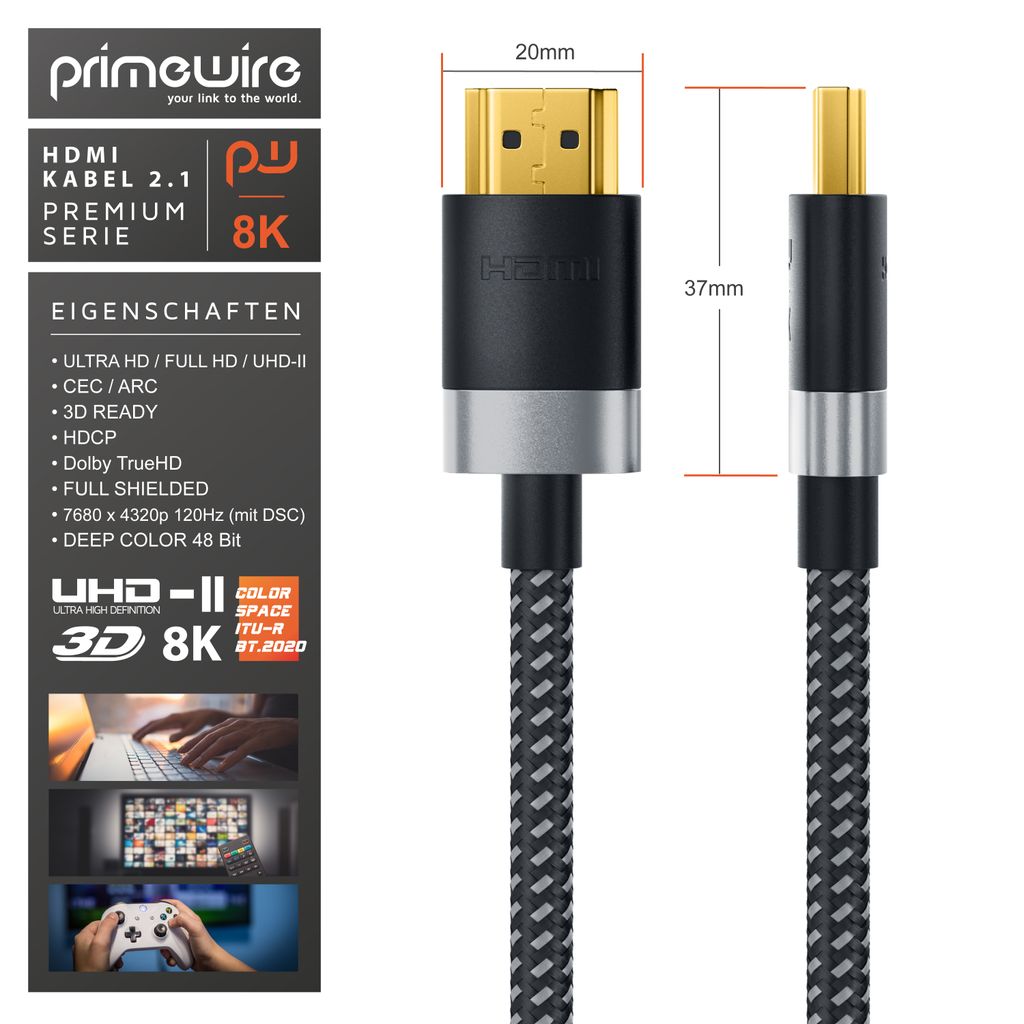 CSL Cavo HDMI Micro A HDMI 2.0, 4K, Ethernet, 2m - Foto 8