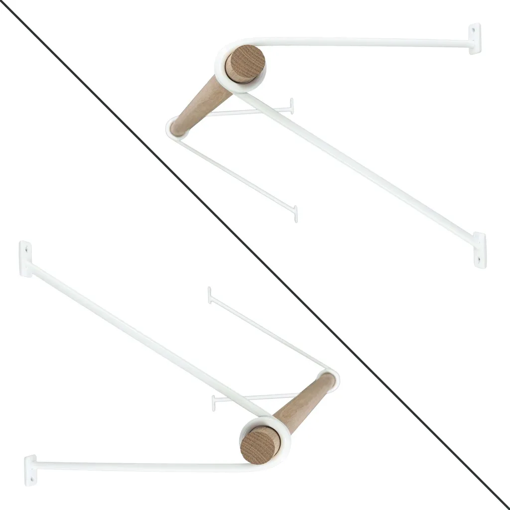 Supporto Appendiabiti Design GARD PRENZLBERG Bianco e Rovere 26x50 cm