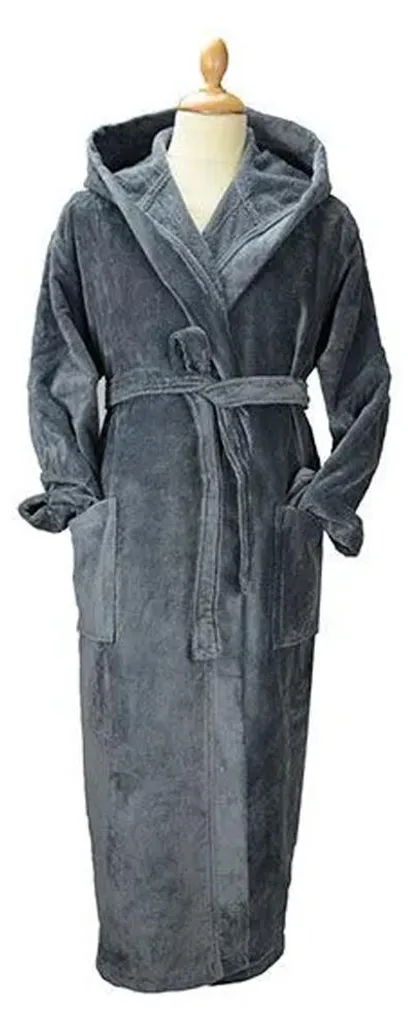 ARTG Robe de chambre Deluxe LT5195 pour Femme avec Capuche XXL Gris Foncé