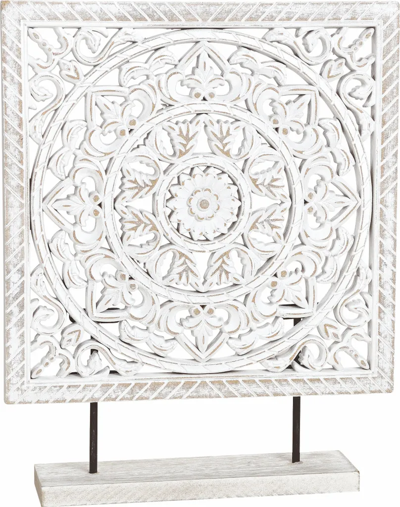 Supporto Decorativo 37x29 cm Shabby Bianco | Stand Ornamento Vintage