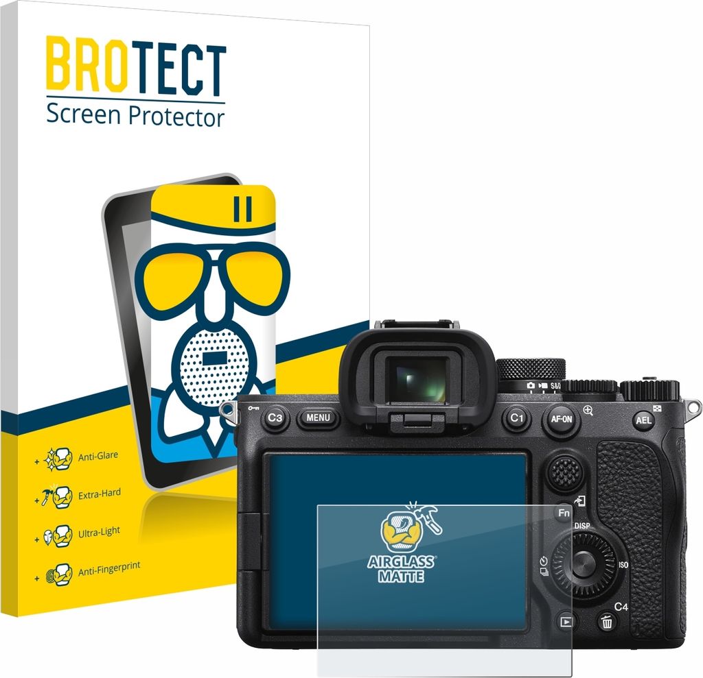 BROTECT Entspiegelungs Schutzglas für Sony Alpha 7 IV Schutzfolie Panzer Folie Glas Display Schutz matt