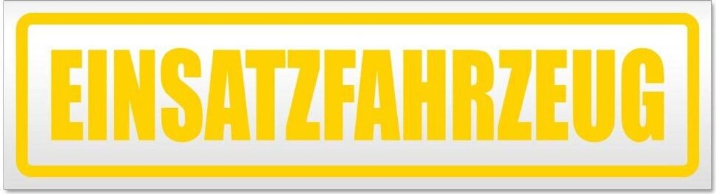 Kiwistar - Autoaufkleber - Gelb - 60 x 16 cm - Einsatzfahrzeug - Hinweis Aufkleber Sticker für Auto, Kfz, Fahrrad, PKW, LKW