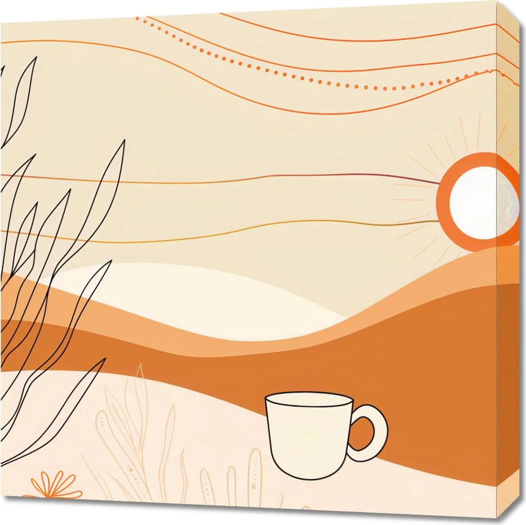 Image 60 x 60 cm Morgenzeit Le matin - Tableau carré pour salon moderne