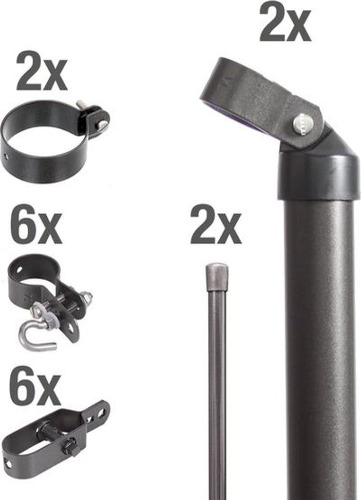 Alberts 634513 Kit pour angle de clôture, douilles à Image du produit 