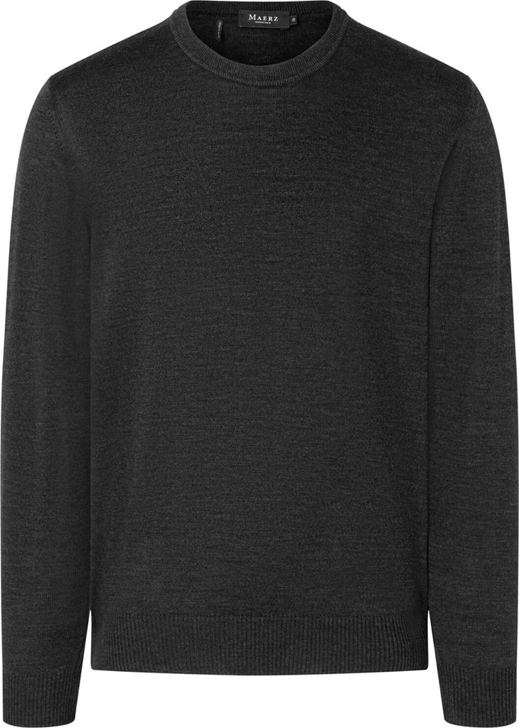 März Pullover anthrazit Rundhals Merino