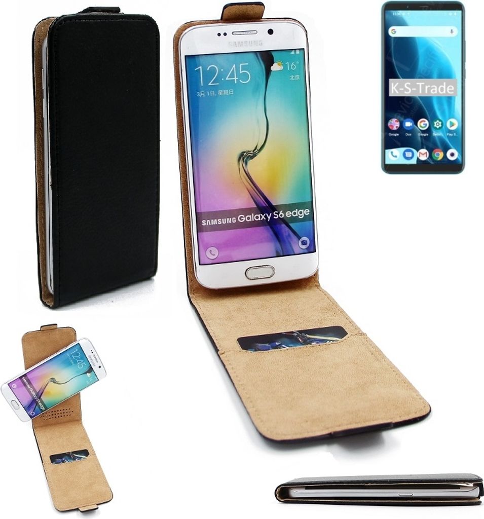 K-S-Trade Schutzhülle Handyhülle kompatibel mit Cubot Note 9 Flipstyle 360° Smartphone Tasche, schwarz, Case Flip cover