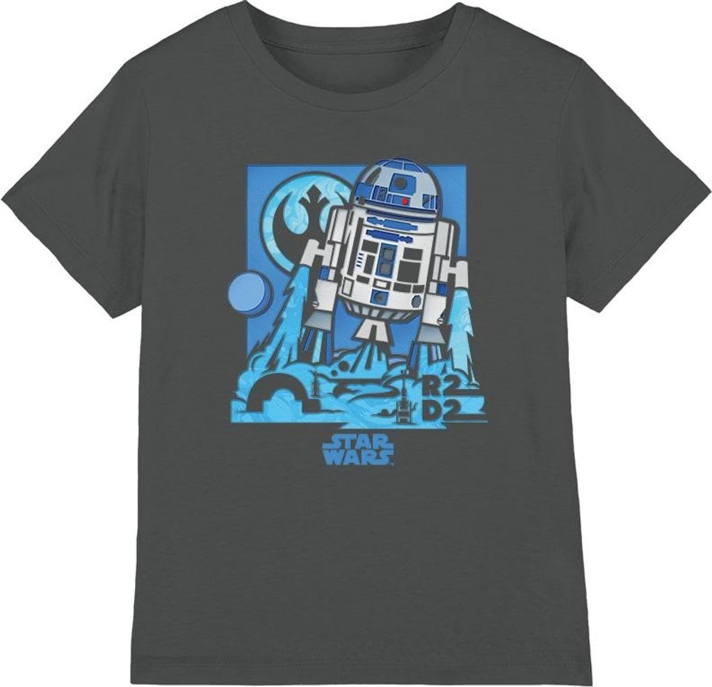 Star Wars - "Papercut" T-Shirt für Kinder TV4032 (116) (Holzkohle)