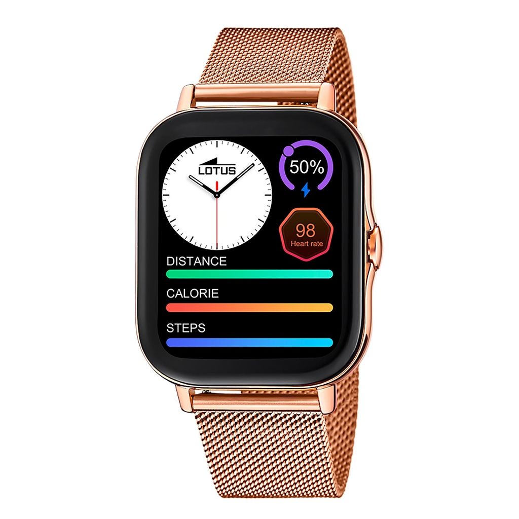 Lotus Smartwatch Sportuhr Edelstahlband rosegolden 50045/1