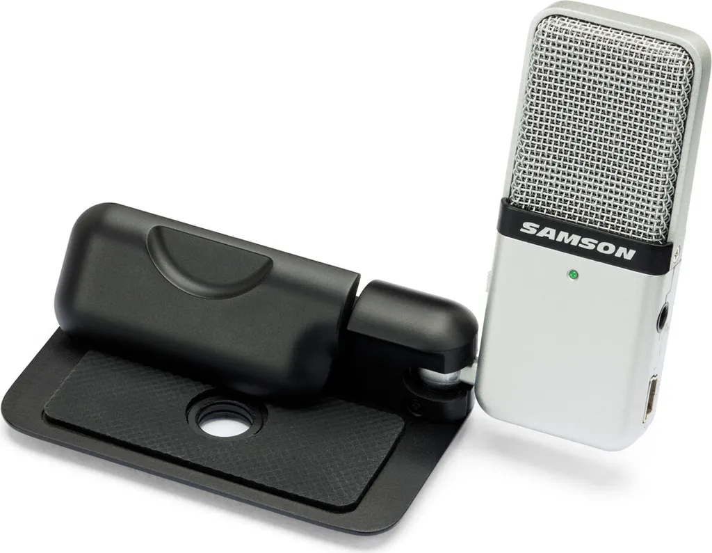 Microphone Samson Go Mic Blanc pour Visioconférence Télétravail Podcast