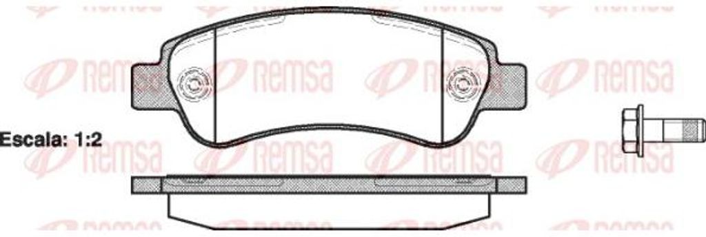 REMSA 1238.00 Bremsbelagsatz, Scheibenbremse OE 425360 kompatibel mit Jumper, Ducato, Boxer, Auris