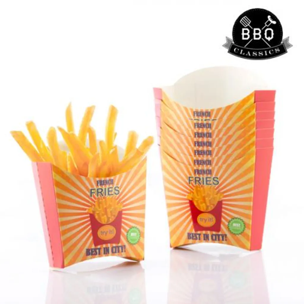 Gobelet à frites réutilisable en acier inoxydable BBQ Classics
