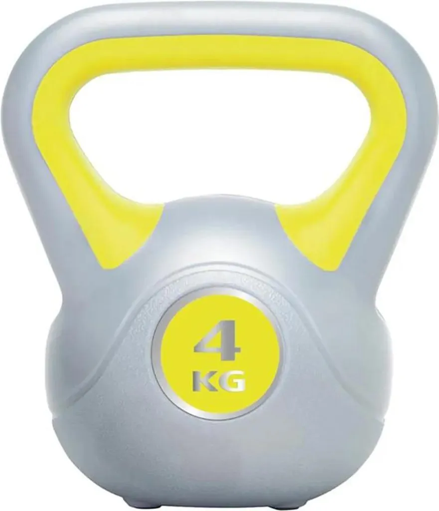 Urban Fitness Kettlebell Vinyl Jaune 4kg - Accessoire de Musculation