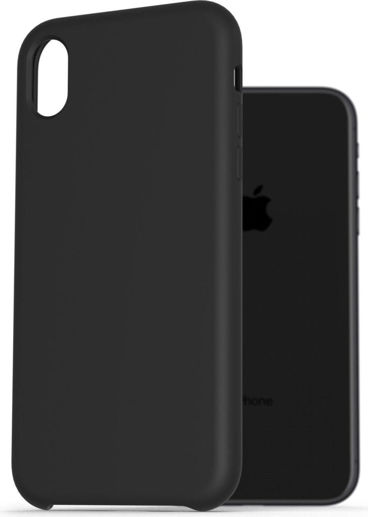 AlzaGuard Premium Flüssigsilikonhülle für iPhone Xr schwarz