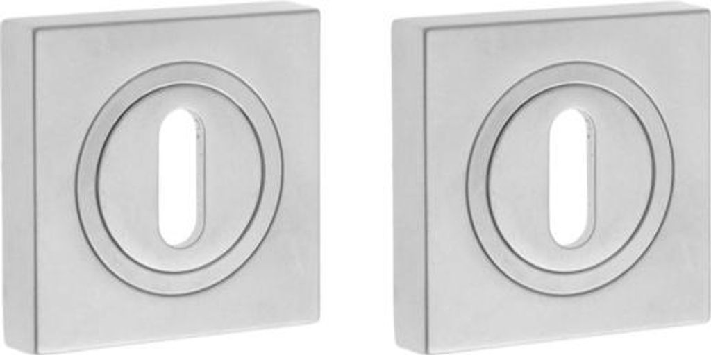 Eckiges Schlüsselschild GAMET PLT-25-N-08-KW, Chrom/Satin