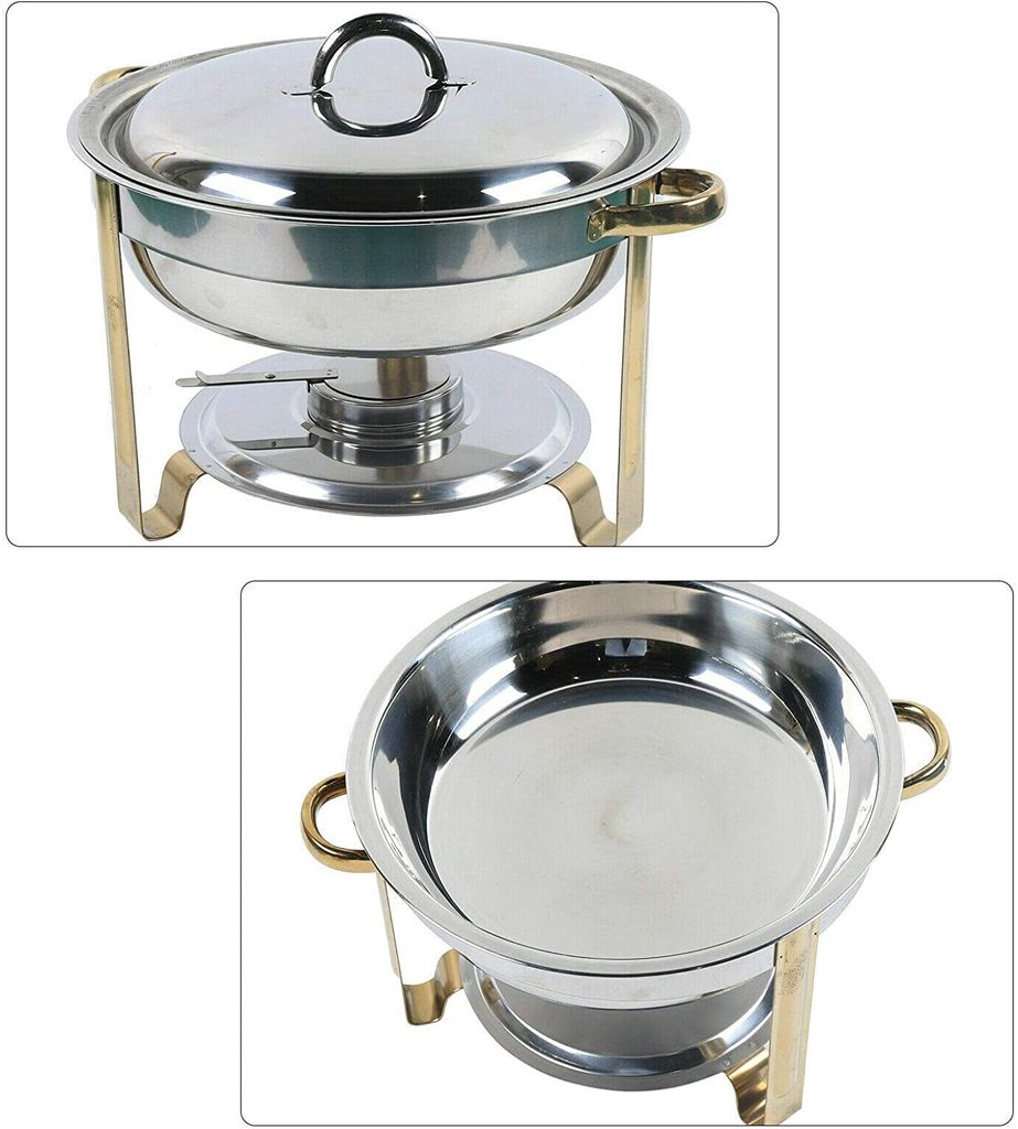 Chafing Dish Set Speisewärmer Edelstahl Warmhaltebehälter Wärmebehälter 3 Modell 