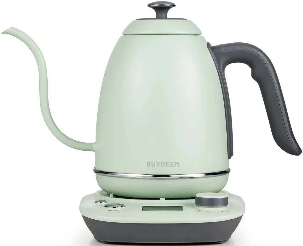 BUYDEEM K821 Cafetière col de cygne 0,8L vert pastel pour café filtre