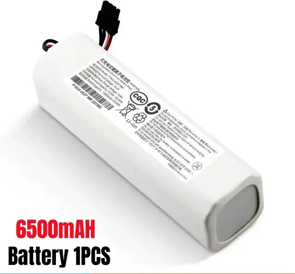 Ersatzakku für Saugroboter - P2008-4S2P-MMBK - Li‐Ion - 14,4 V - 6500 mAh - Kompatibel mit 1T, S10, D9, F9, L10 Pro/Plus