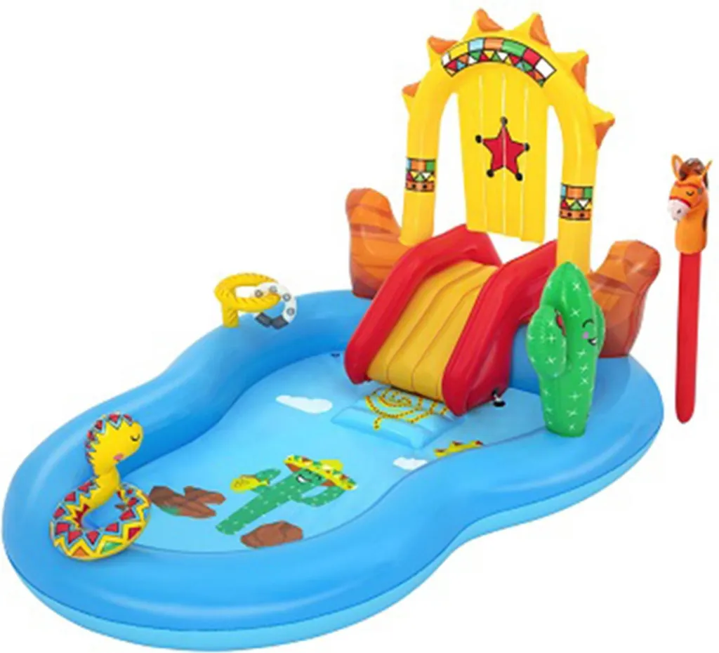 Aire de Jeux Aquatique Gonflable Bestway Wild West avec Toboggan
