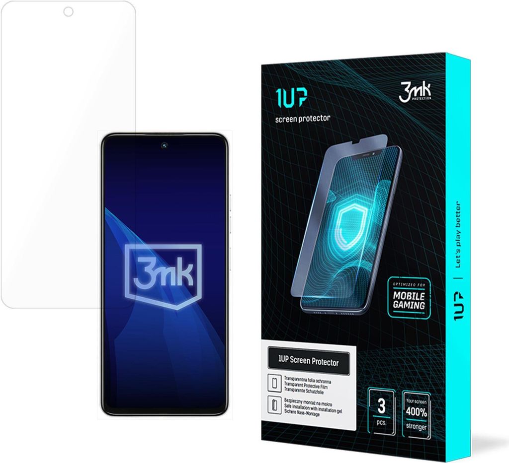 3mk Display Schutzfolie 1UP für Tecno Spark 30 transparent Gaming (3 Stück)