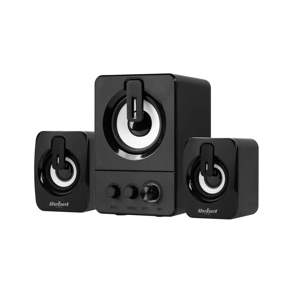 Rebel Comp CS-50 Set Diffusori 2.1 PC Subwoofer 11W USB Nero