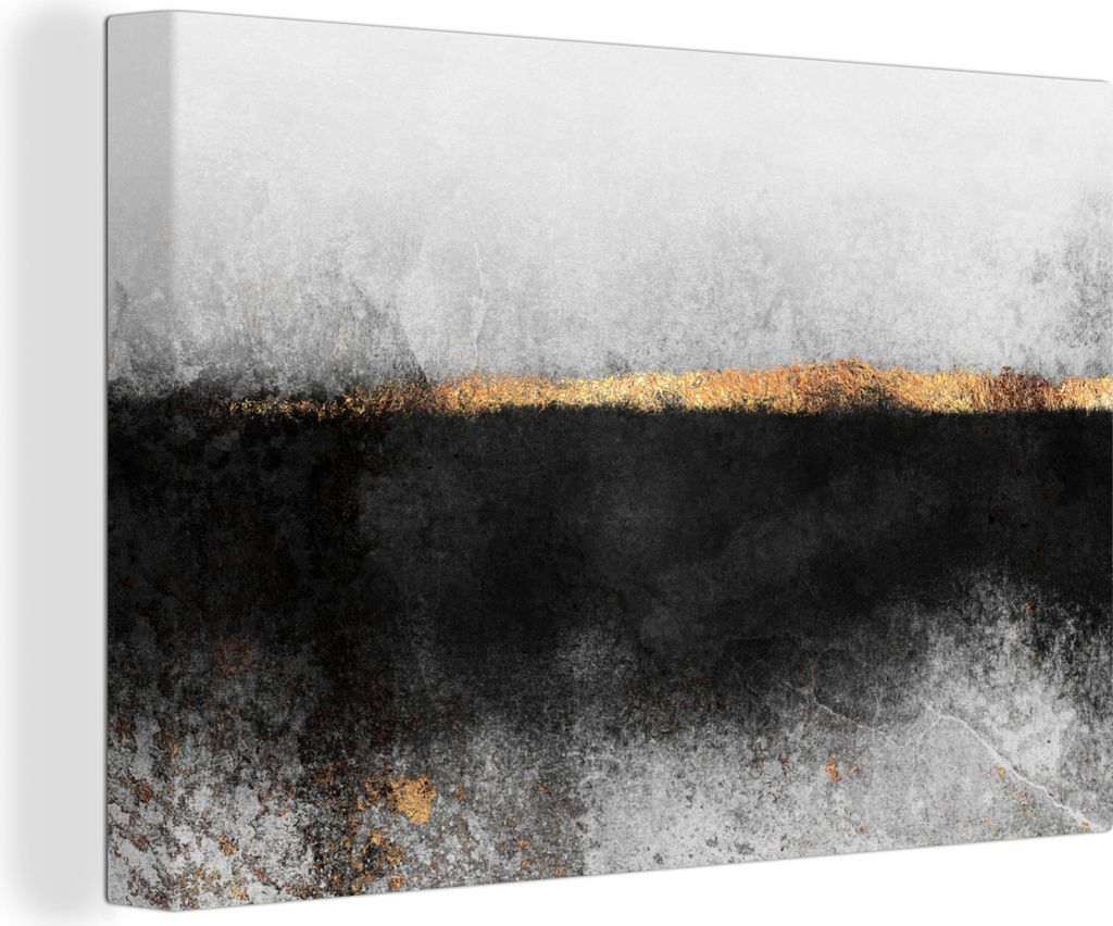 OneMillionCanvasses - Leinwandbilder - 140x90 cm, Gold - Abstrakt - Luxus, Wandbilder Kunstdruck Wanddekoration - Foto auf Leinwand - Gemälde au...