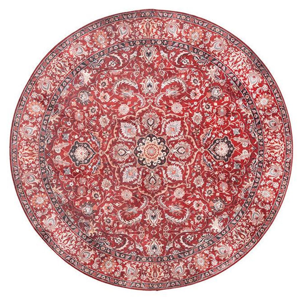 Teppich Vintage Rund - Imagine Medaillon Rot Produktbild 