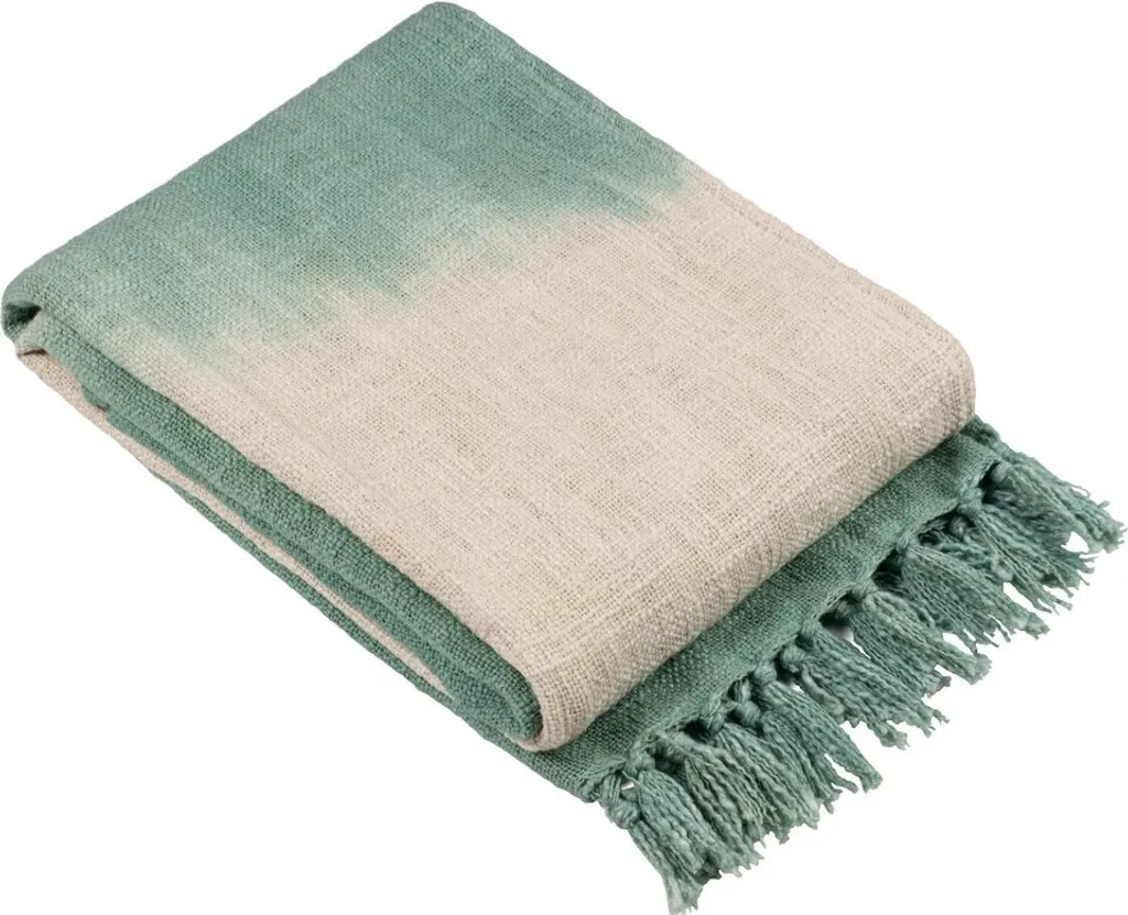 Jeté de lit Mizu Furn couleur Eucalyptus RV3167 - Plaid coton 170x130 cm