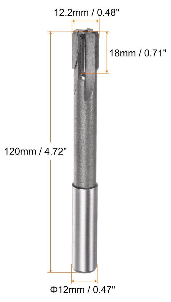 Hartmetall Reibahle 12.2 mm, 4 Schneidig, H8/H7 Genauigkeit, Sandstrahlbeschichtung Maschinenreibahle fš¹r Metall Holz Loch Reiben, Gerade Nut Ho...