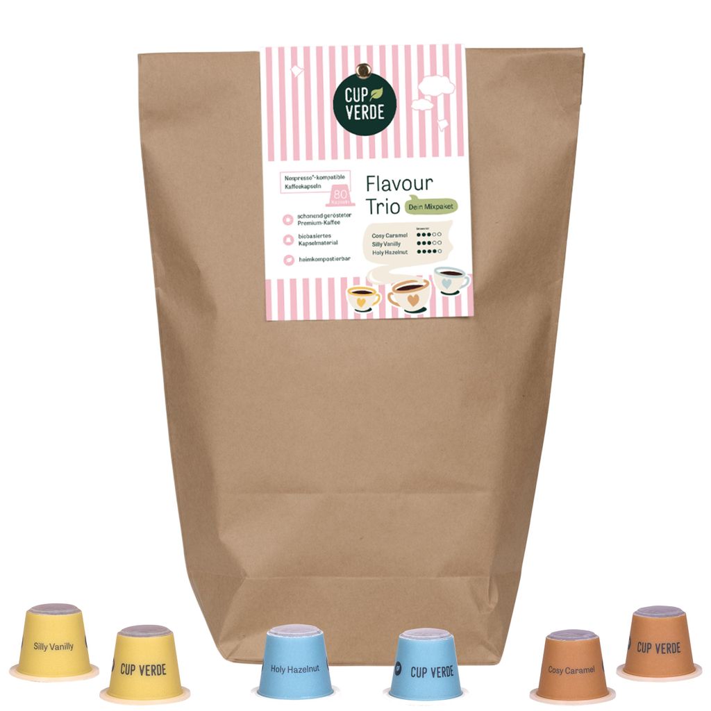 CUP VERDE – 80 nachhaltige Kaffeekapseln FLAVOUR MIXPAKET - Produktbild 