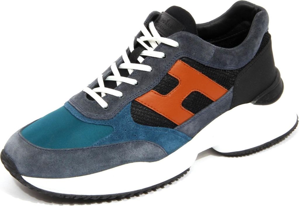H2672 Sneaker uomo HOGAN INTERACTION Männer Schuhe Wildleder/Stoff blau