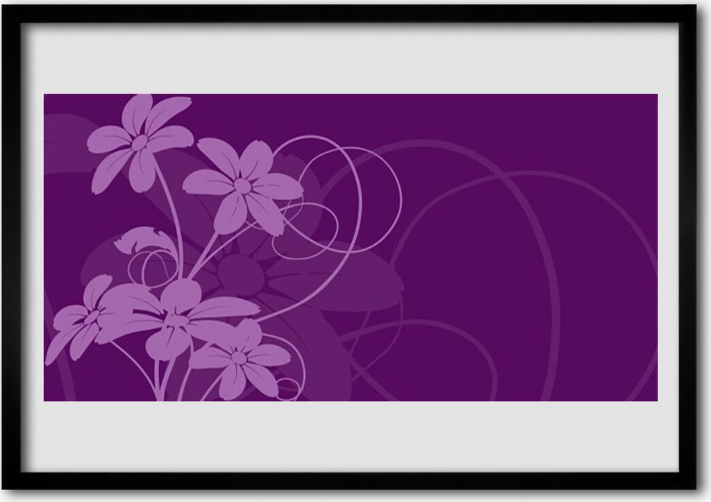 Bild 70x50 MDF-Rahmen Wandkunst Abstrakte Blumen-Kunst