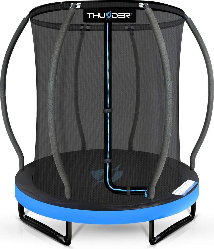 Thunder Trampoline de jardin Ultra 140 cm 4,5 ft avec Filet Intérieur Bleu