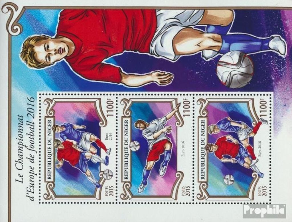Briefmarken Niger 2015 Mi 3586-3588 Kleinbogen (kompl. Produktbild 