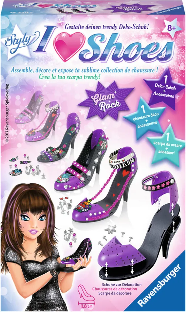 Kit Ravensburger I Love Shoes Mini Glam Rock avec Accessoires de Mode