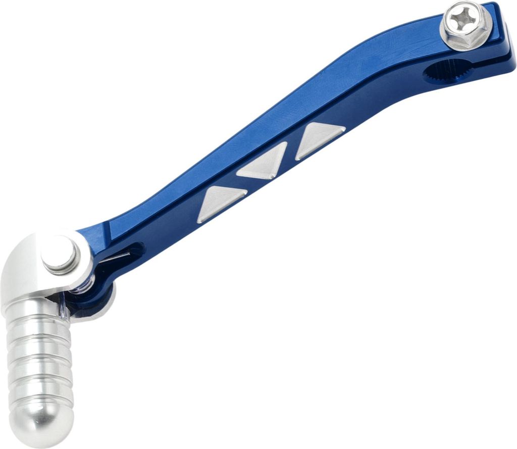 Faltbarer Motorrad-Schalthebel für Kayo T4 Aluminiumlegierung Pedal-Schalthebelarm blau Hebel Silberfarbener Kopf