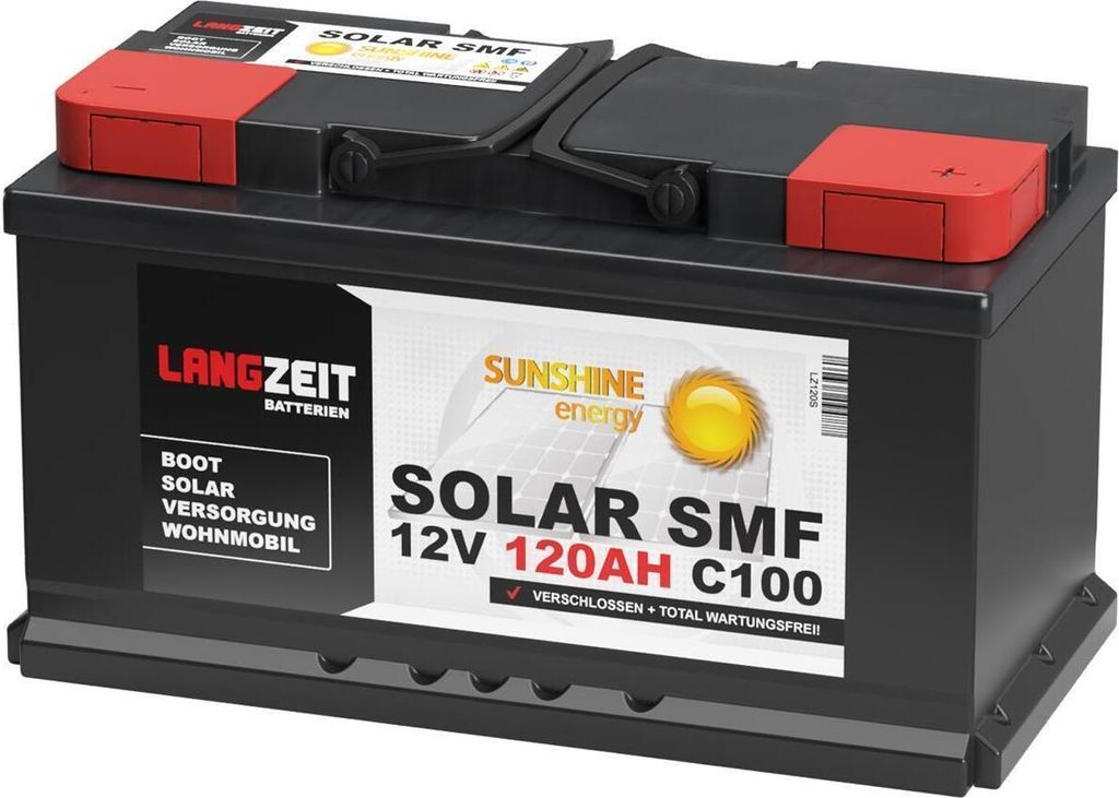Langzeit Solarbatterie SMF 120Ah 12V Produktbild 