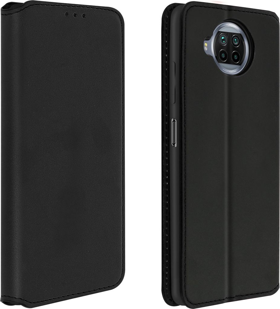 Avizar, Kunstleder Cover Classic Edition für Xiaomi Mi 10T Lite, Schwarz