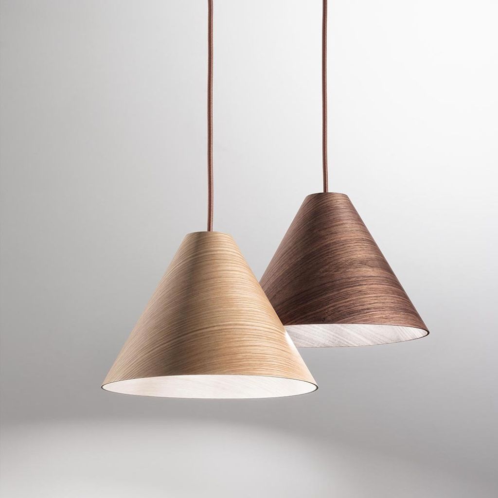 Fabas Luce Pendelleuchte Esino E27 Ø330mm Eichenholz