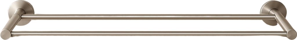 Balneo | Doppel Handtuchstange Edelstahl silber INOX | Handtuchhalter 60 cm QUBE Rostfrei | Badetuchstange für Badezimmer